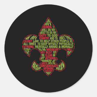 Scout Law Outdoor Code Classic Round Sticker