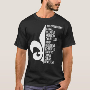 Scout Law Scouting Traits Funny Boy Summer Vacatio T-Shirt