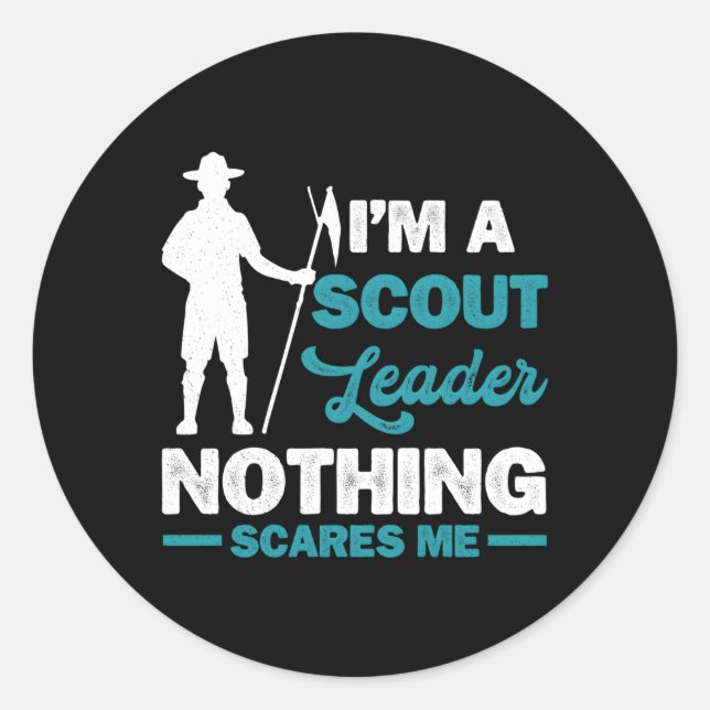 Scout Leader Classic Round Sticker (Front)