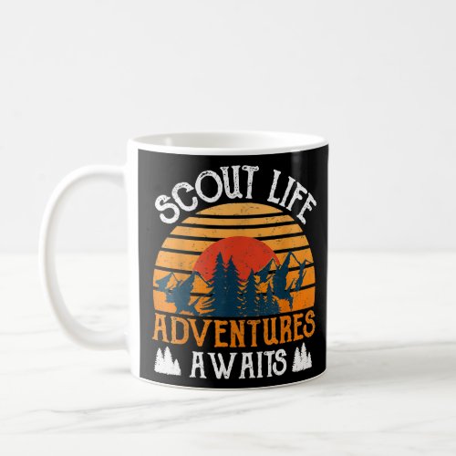 Scout Life Adventures Awaits Scouting Camping Camp Coffee Mug