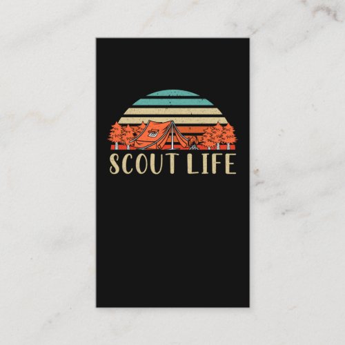 Scout Life Campfire Adventure Nature Lover Camper Business Card
