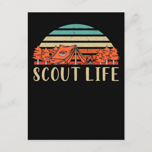 Scout Life Campfire Adventure Nature Lover Camper Postcard