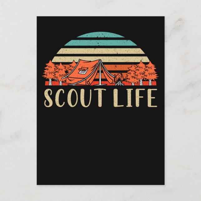 Scout Life Campfire Adventure Nature Lover Camper Postcard (Front)