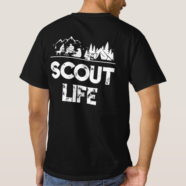 Scout Life Scouting Lovers Gifts Hiking Happy Camp T-Shirt (Back)