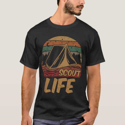 Scout Life Scouting Lovers Gifts Hiking Happy Camp T_Shirt