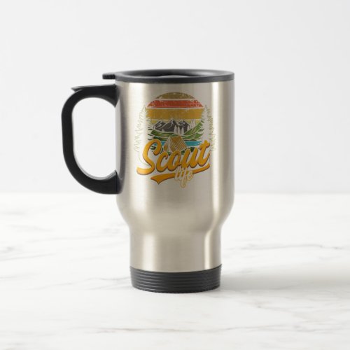Scout Life Scouting Lovers Gifts Hiking Happy Camp Travel Mug