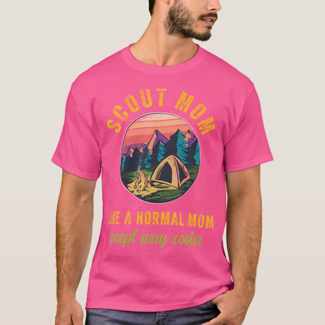 Scout Mom Scouting Troop Leader Boys Girls Camping T-Shirt (Front)