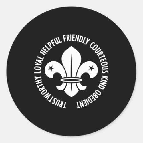Scout Oath And Law For Scout Member And Classic Round Sticker