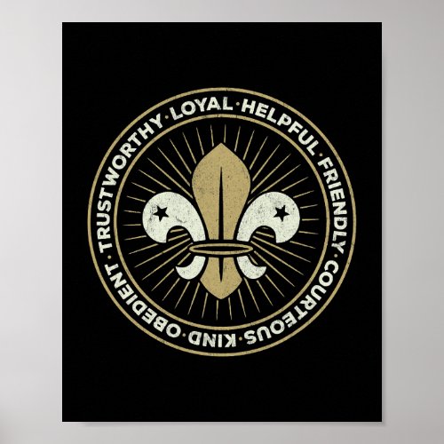 Scout Oath and Law for Scout Member Boys and Girls Poster