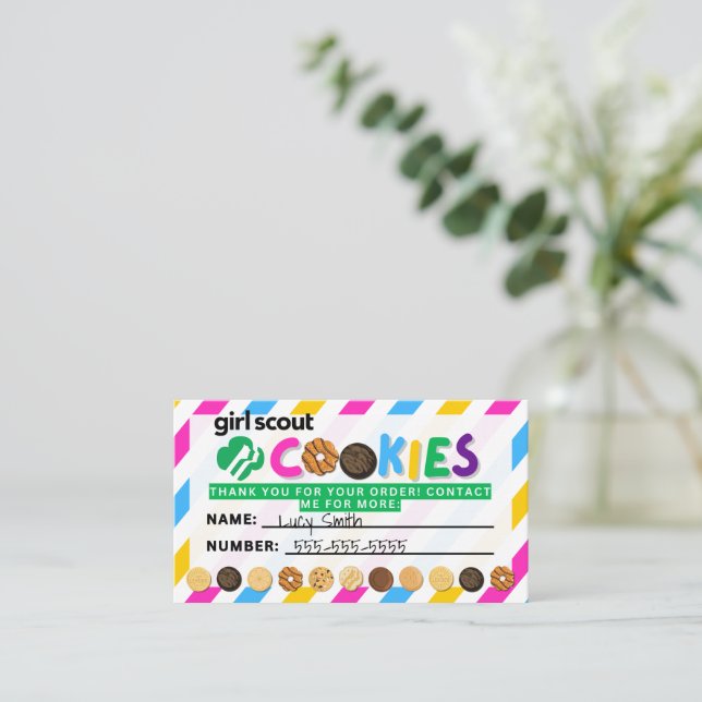 Scout Reorder Stripes Business Card (Standing Front)