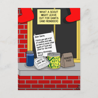 Scout Santa Treat Holiday Postcard