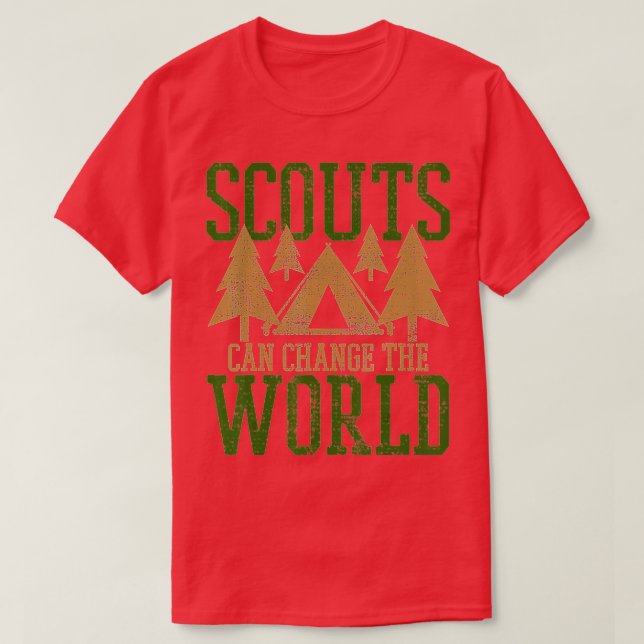 Scout Scouts Camp Leader Hiking Hike Camping  T-Shirt (Design Front)