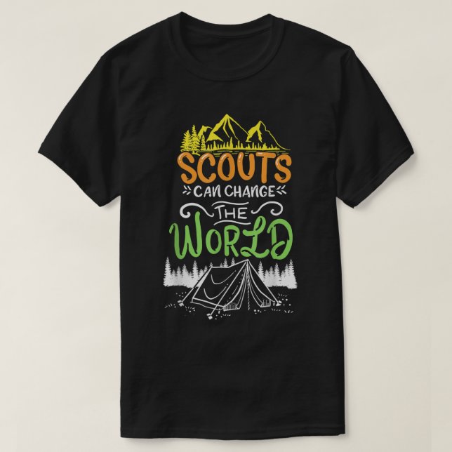 Scout Scouts Camp Mountains T-Shirt (Design Front)