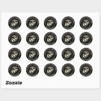 Rock Paper Scissors Classic Round Sticker, Zazzle