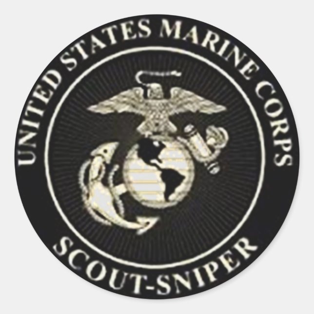 SCOUT SNIPER CLASSIC ROUND STICKER (Front)