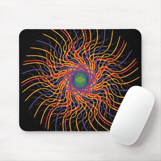 Scouter eye / Black BG Mousepad (With Mouse)