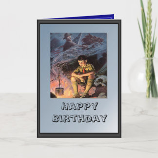 Scouting campfire card