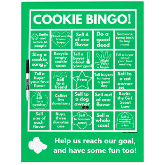 Scouting- Cookie Booth Bingo Dry Erase Board