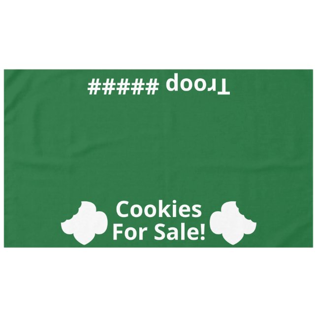 Scouting Cookies For Sale & Troop Tablecloth (Front (Horizontal))