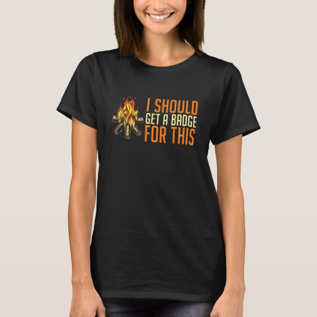 Scouting Fire Uniform  Nature Wilderness Scout T-Shirt (Front)