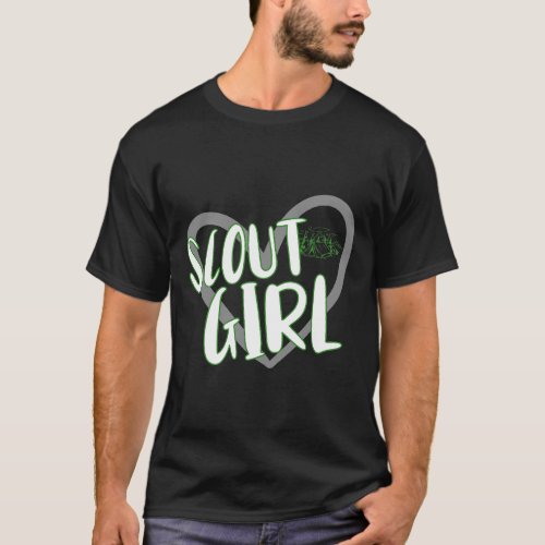 Scouting Funny Scout Girl Heart T_Shirt