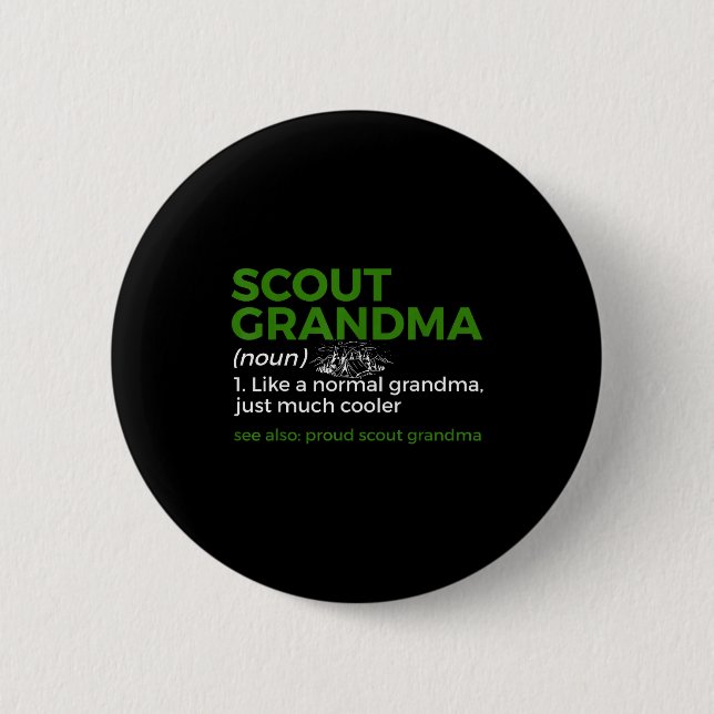 Scouting Funny Scout Grandma Definition Proud Scou Button (Front)