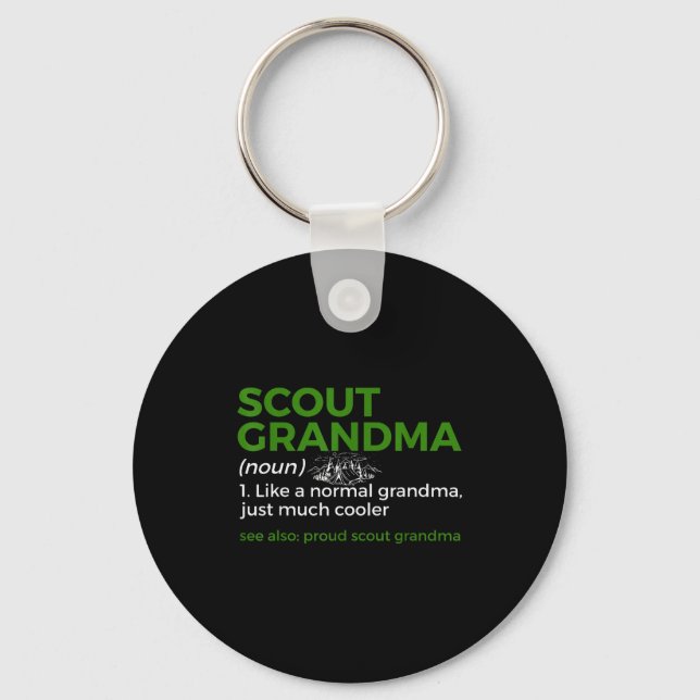 Scouting Funny Scout Grandma Definition Proud Scou Keychain (Front)