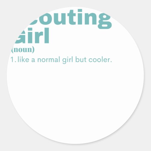 Scouting Girl _ Scouting Classic Round Sticker
