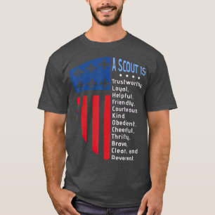Scouting Law US America Flag Scouting law Gift T-Shirt
