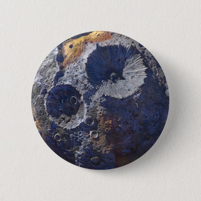 Scouting Mission to Asteroid 16 Psyche Button (Front)