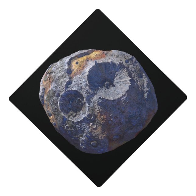 Scouting Mission to Asteroid 16 Psyche Graduation Cap Topper (Front)
