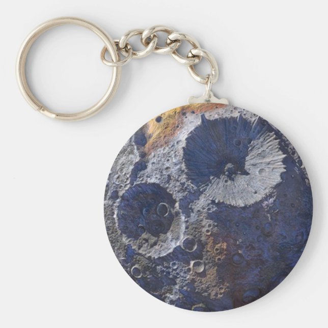 Scouting Mission to Asteroid 16 Psyche Keychain (Front)