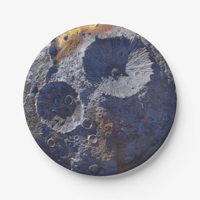 Scouting Mission to Asteroid 16 Psyche Paper Plates (Front)