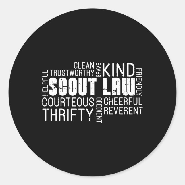 Scouting Nature Uniform Wilderness Scout Classic Round Sticker (Front)