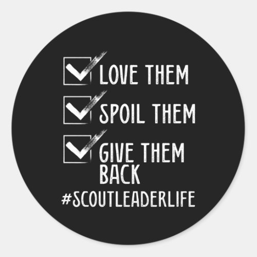 Scouting Scout Leader Scout Scouting Tours Classic Round Sticker