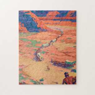 Scouting the Intruders by Maynard Dixon Jigsaw Puzzle