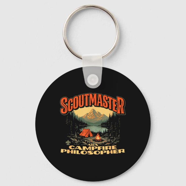 Scoutmaster_ Campfire Philosopher Funny Scouting Keychain (Front)