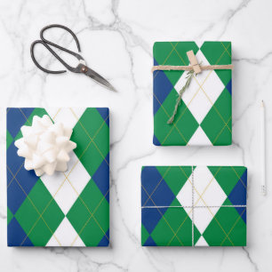 Scouts Argyle Wrapping Paper Sheets