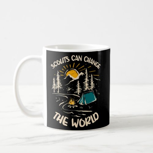 Scouts Can Change The World Scouts Camp Mountains Coffee Mug