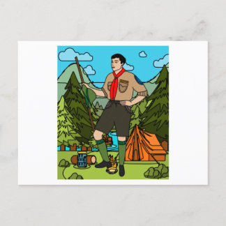Scouts Survival Nature Nature Postcard