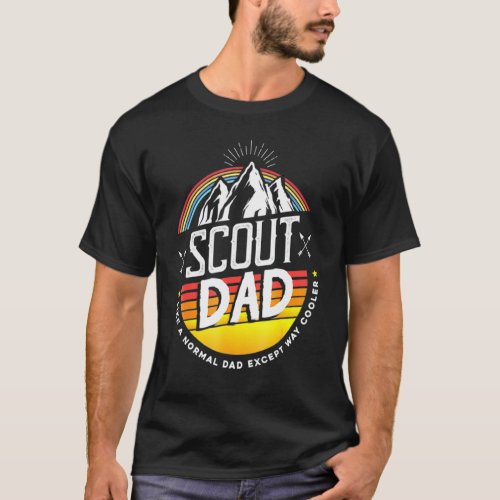 Scoutt Dad Camping Dad Mountain T_Shirt