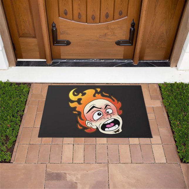 Scovillelicous Fire Head Door Mat (Outdoor)