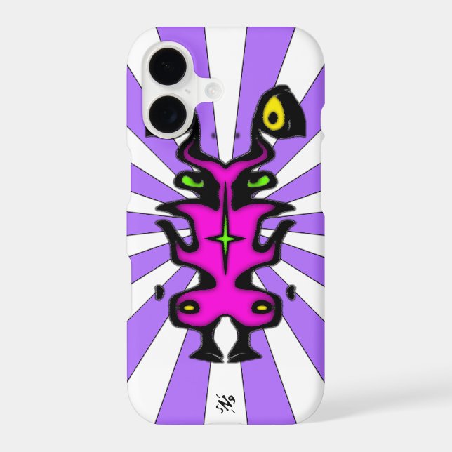 Scowling warthog like creature v1 iphone case (Back)