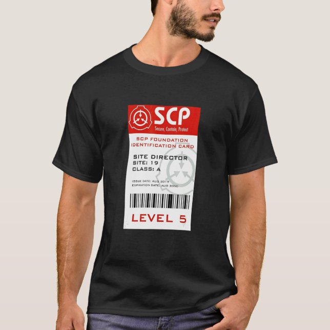 Scp Foundation Class A  Directors Card T-Shirt (Front)