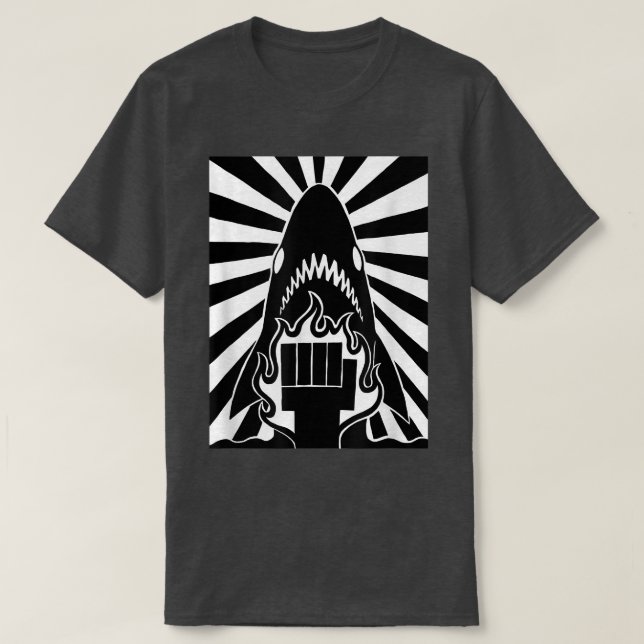 SCP Foundation Shark Punching Center  T-Shirt (Design Front)