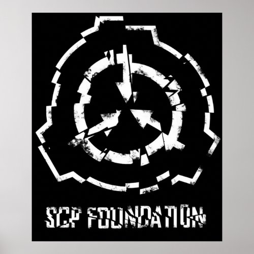SCP Foundation Symbol cracked Poster