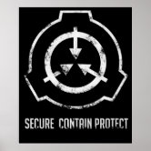  SCP Foundation White Logo, Black Background PopSockets