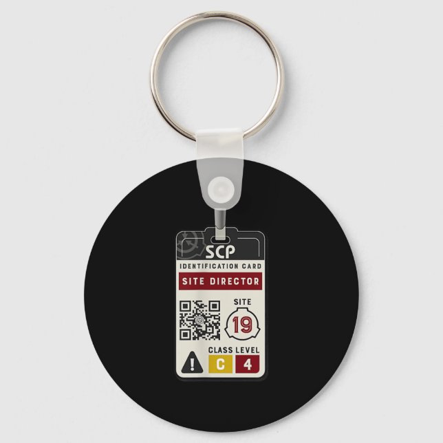 Scp Site Director Id Badge Costume  Keychain (Front)