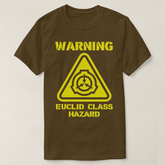 SCP Warning Euclid Class Hazard T-Shirt (Design Front)