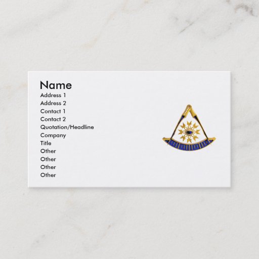 Customizable SCpastmasterGold, Name, Address 1, Address 2, C... Business Card Template